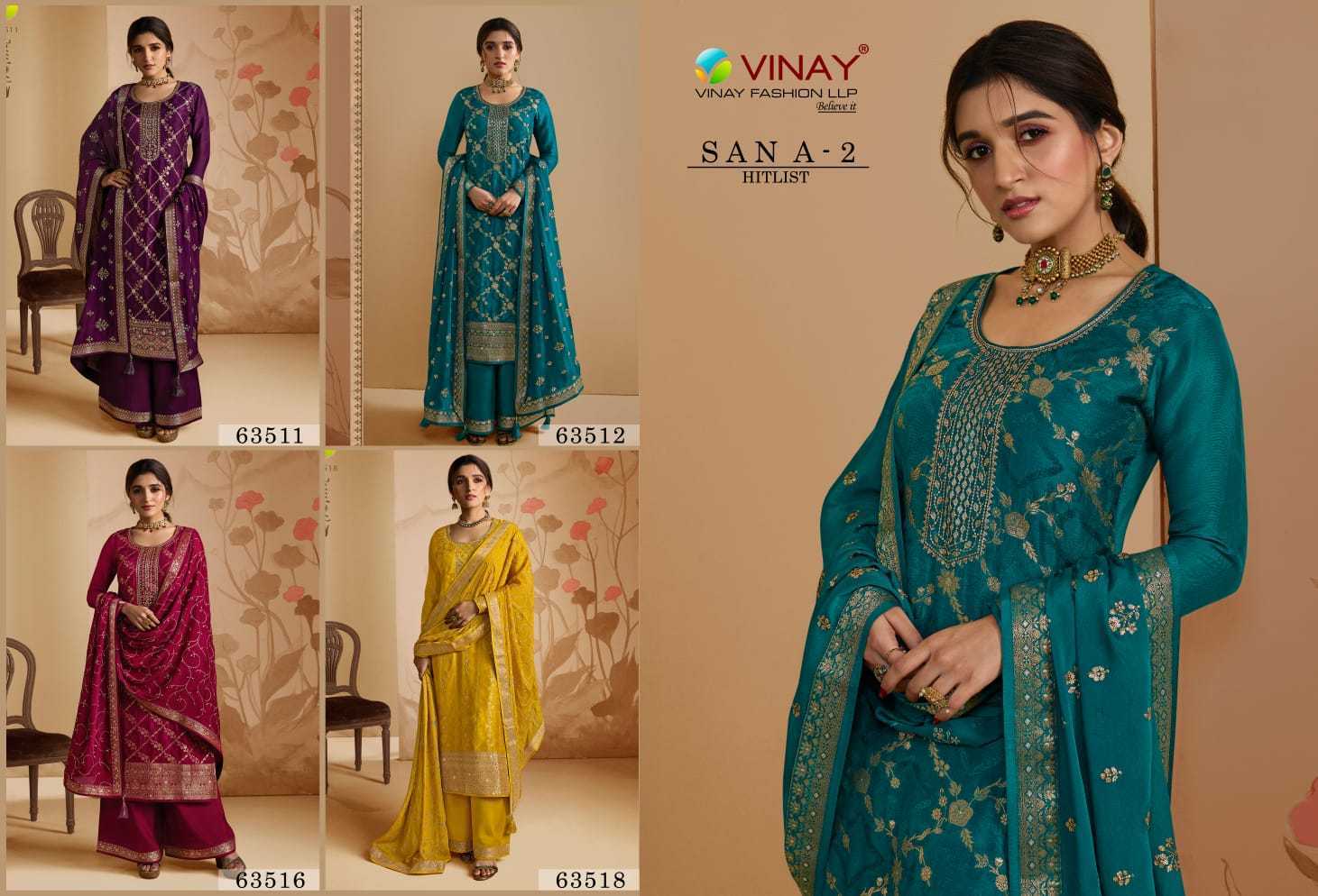 VINAY-KASEESH-SANA-VOL-2-DOLA-ZARI-JACQUARD-SUITS-WHOLESALER-SURAT-1