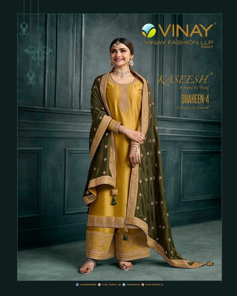 VINAY-KASEESH-SHAHEEN-VOL-4-SILK-GEORGETTE-EMBROIDERY-SUITS-AT-SURAT-1