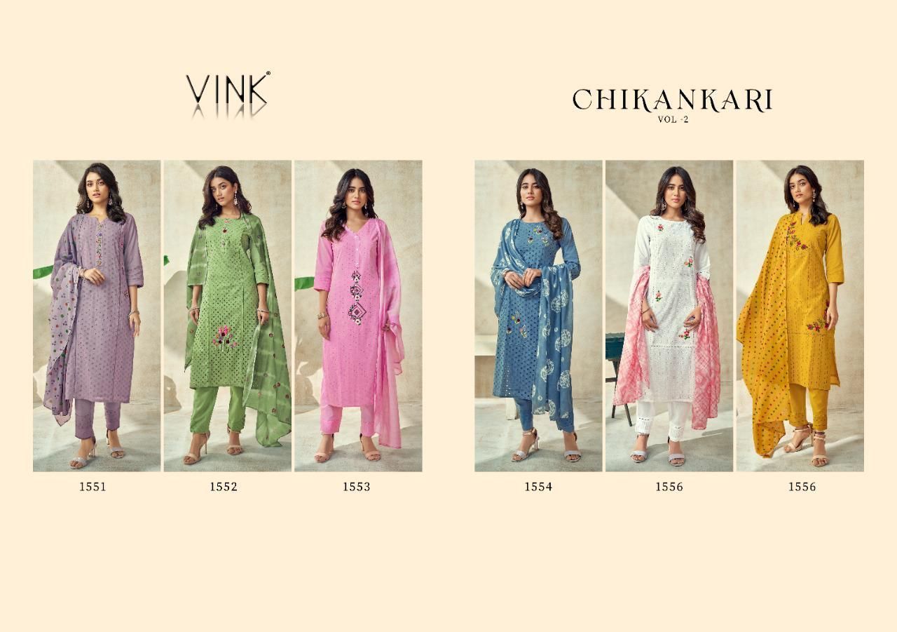 VINK-CHIKANKARI-VOL-2-KURTI-PANTS-WITH-DUPATTA-MANUFACTURE-SURAT-2