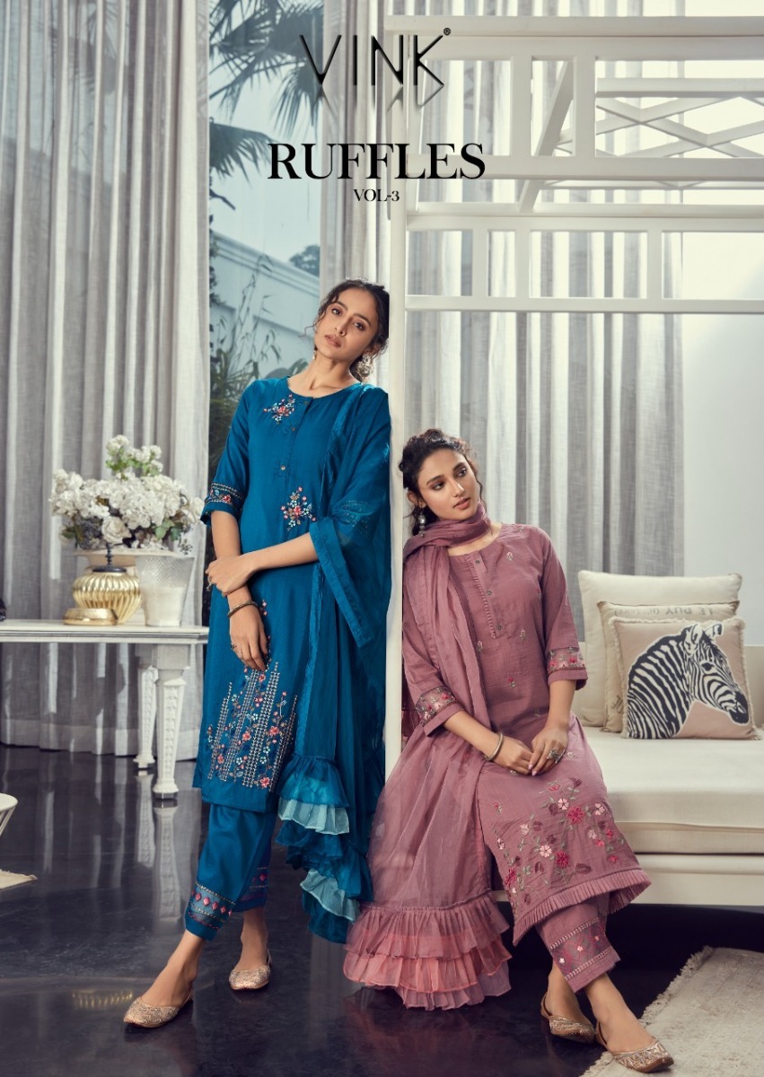 VINK-RUFFLES-VOL-3-KURTI-PANT-WITH-DUPATTA-SUPPLIER-SURAT-2