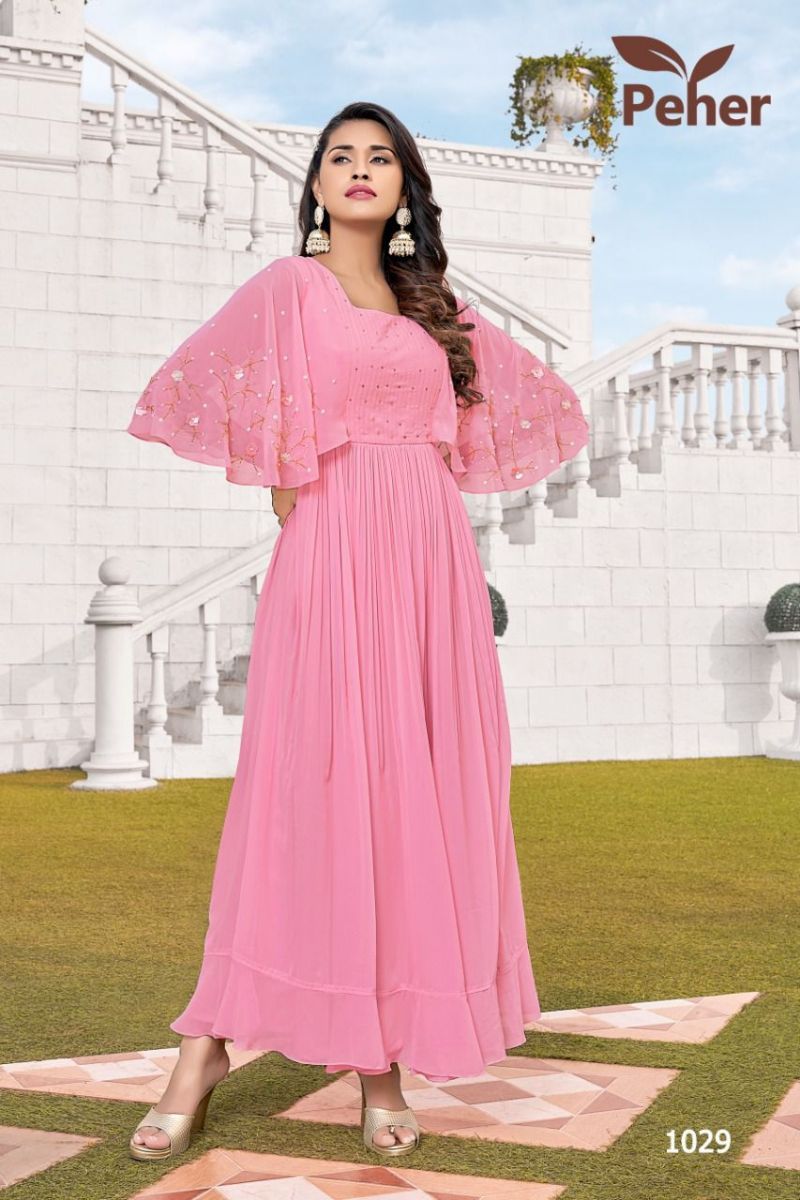 VIVILS-RETRO-VOL-1-GEORGETTE-GOWN-STYLE-KURTIS-AT-WHOLESALE-5