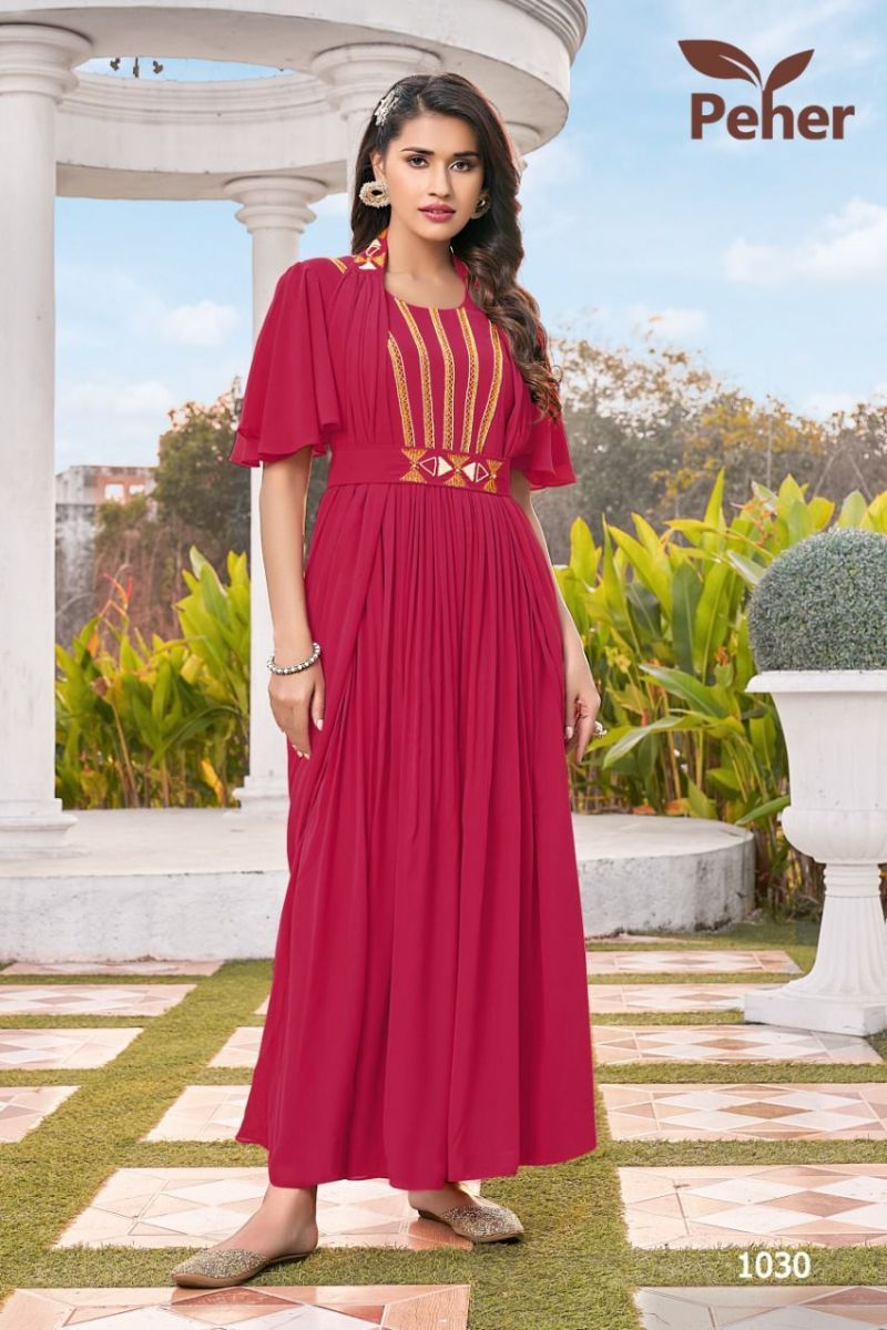 VIVILS-RETRO-VOL-1-GEORGETTE-GOWN-STYLE-KURTIS-AT-WHOLESALE-8