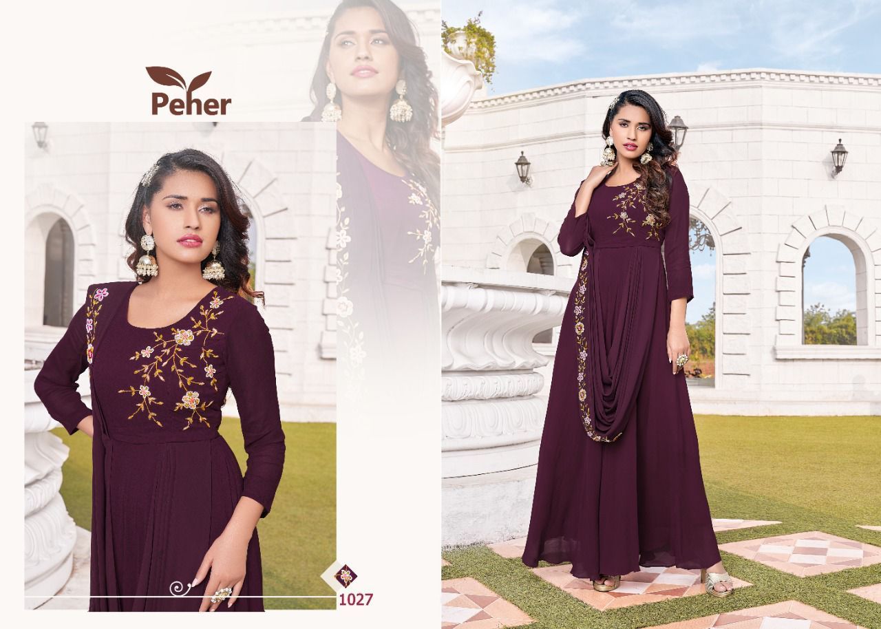 VIVILS-RETRO-VOL-1-GEORGETTE-GOWN-STYLE-KURTIS-AT-WHOLESALE-9