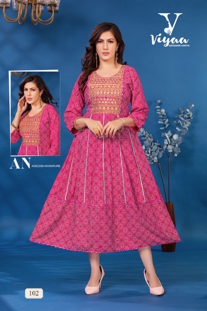 VIYAA-DESIGNER-BANDHEJ-VOL-1-RAYON-PRINT-ANARKALI-GOWNS-MANUFACTURER-2