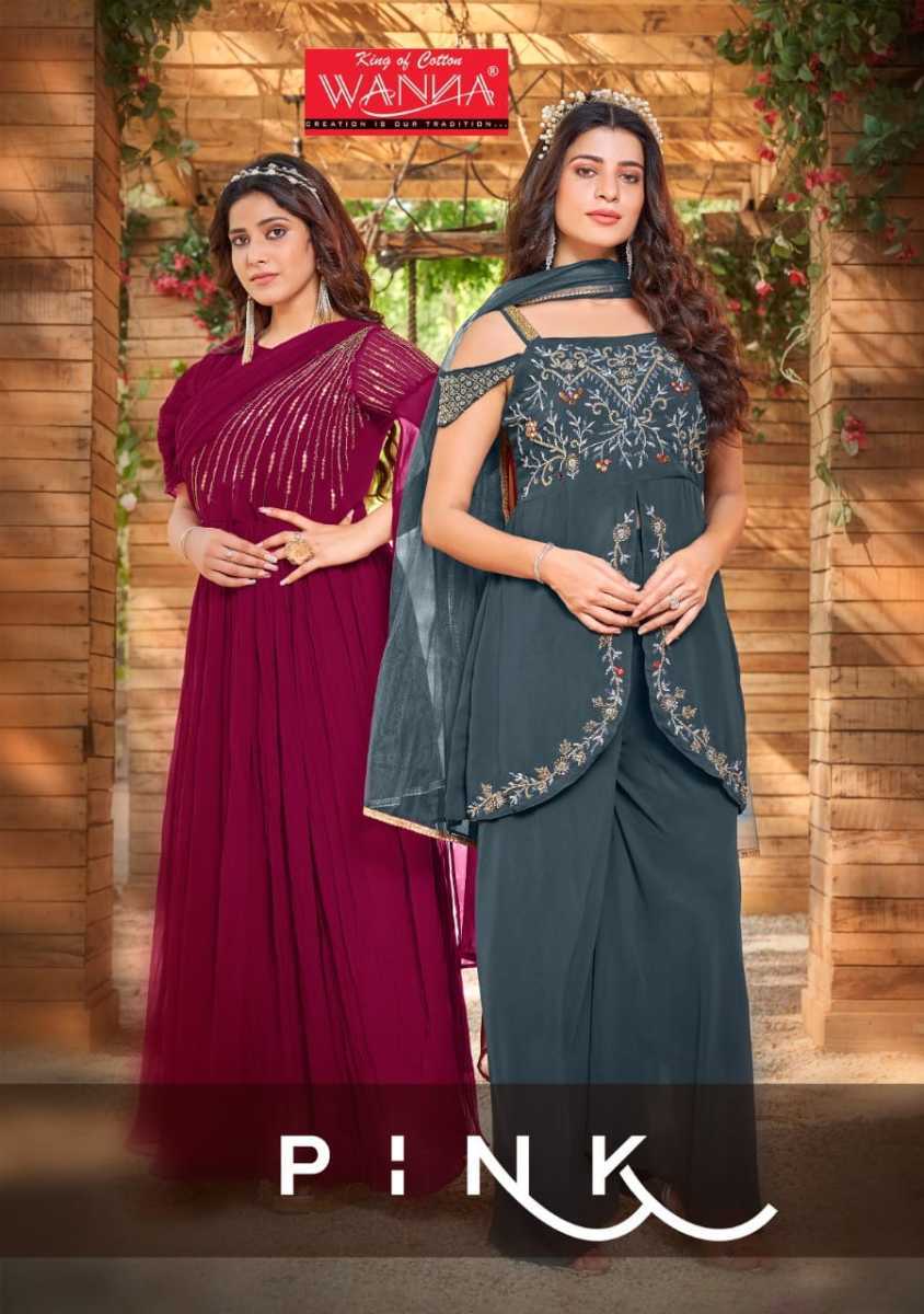 WANNA-PINK-GEORGETTE-HANDWORK-GOWNS-NEW-COLLECTION-2023-1