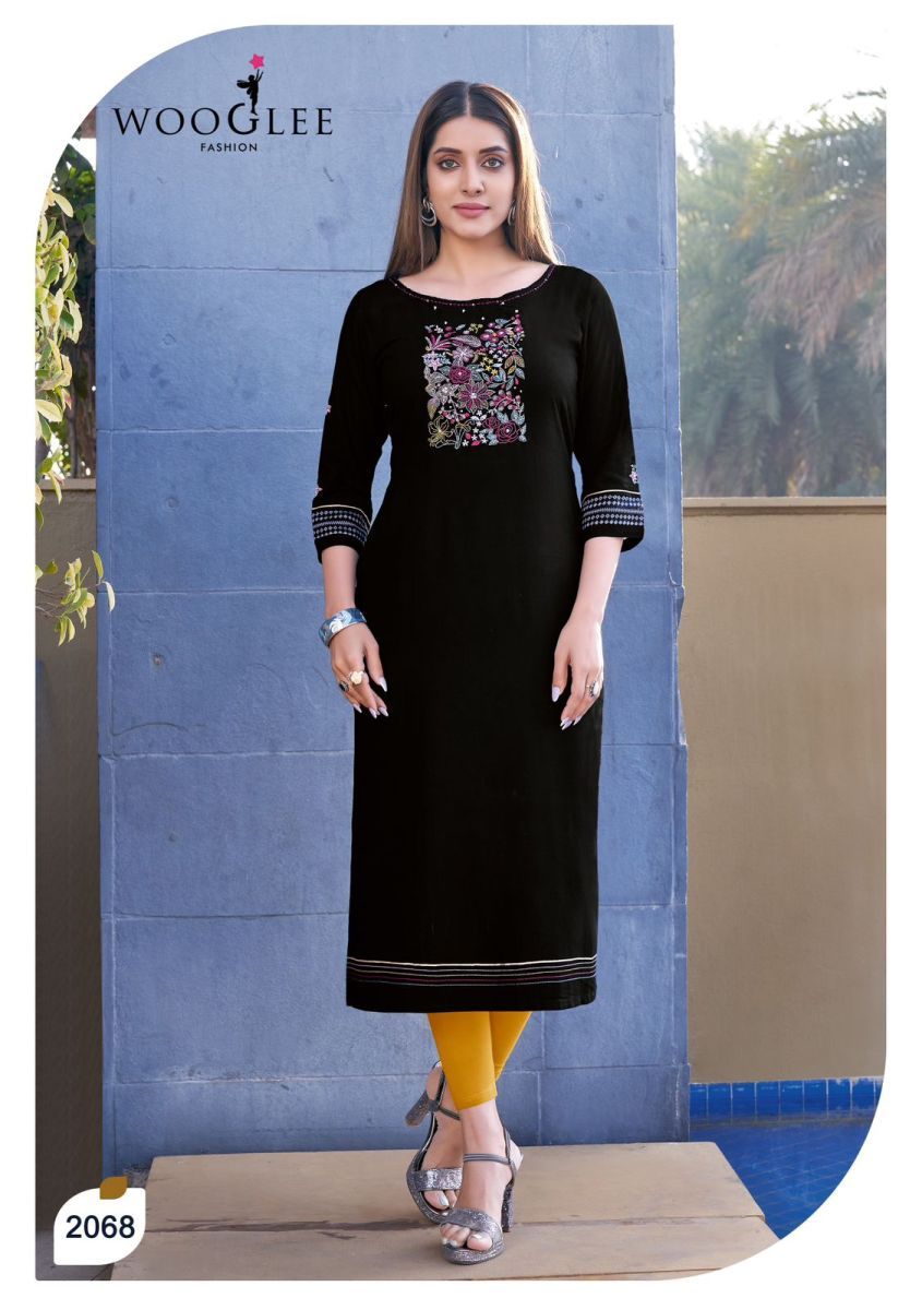 WOOGLEE-BARBELLA-VOL-10-RAYON-HANDWORK-KURTIS-MANUFACTURER-4
