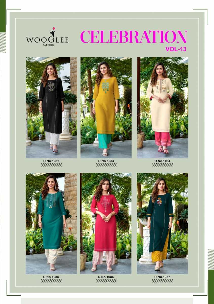 WOOGLEE-CELEBRATION-VOL-13-RAYON-HANDWORK-KURTIS-BEST-PRICE-11