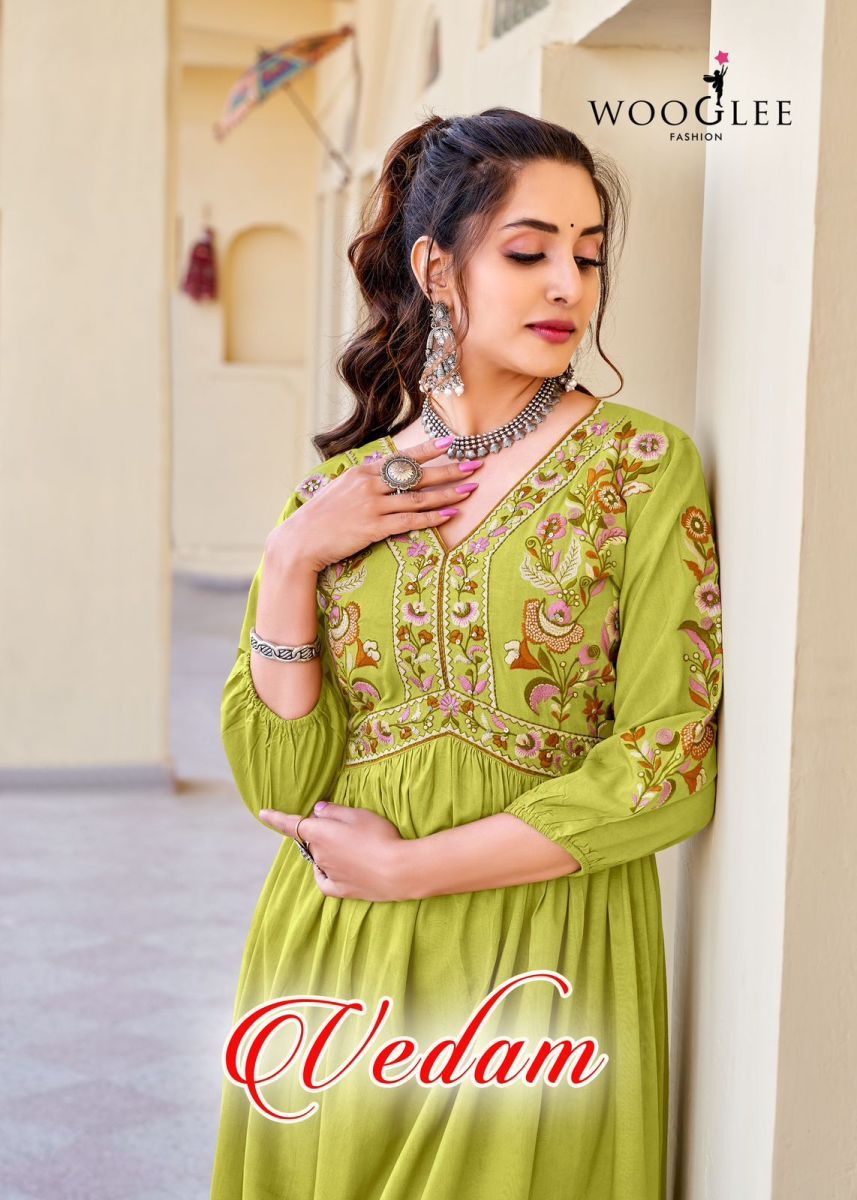 WOOGLEE-VEDAM-RAYON-EMBROIDERY-KURTI-WHOLESALER-IN-SURAT-1