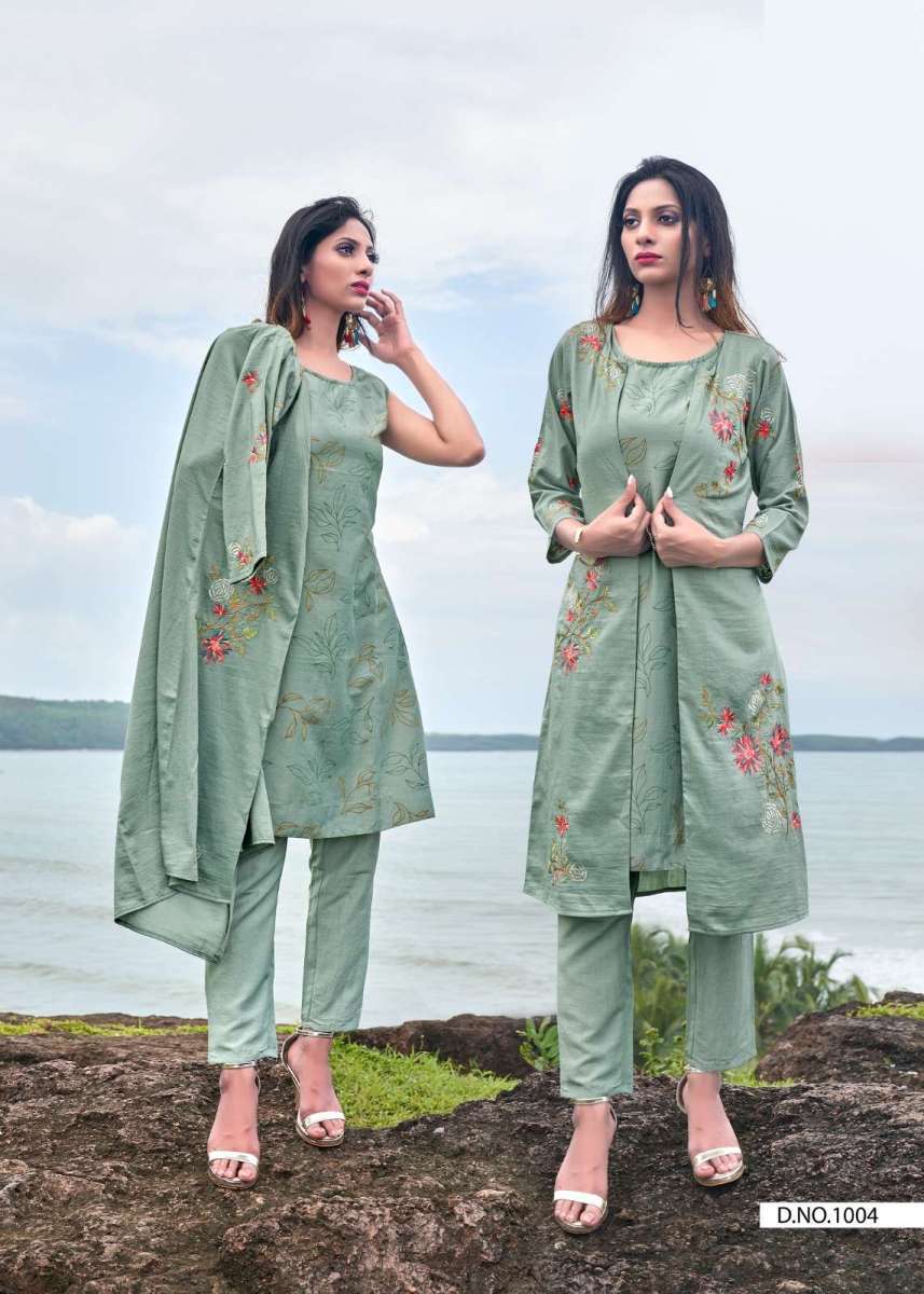 YAMI-FASHION-BERRY-FANCY-KURTI-DESIGNER-SHRUG-AND-PANT-NEW-CATALOGUE-4