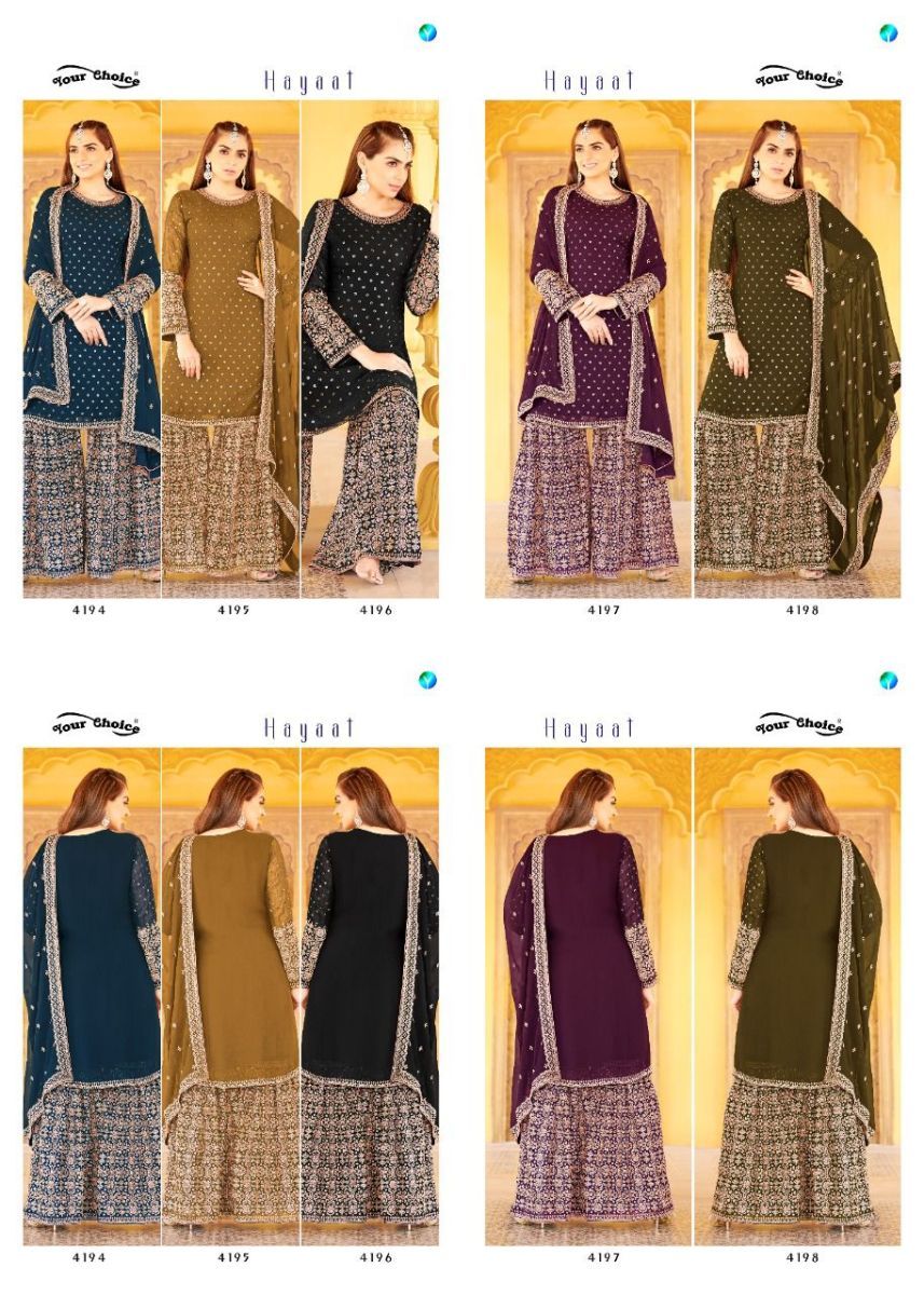 YOUR-CHOICE-HAYAAT-GEORGETTE-SHARARA-SUITS-AT-SURAT-7