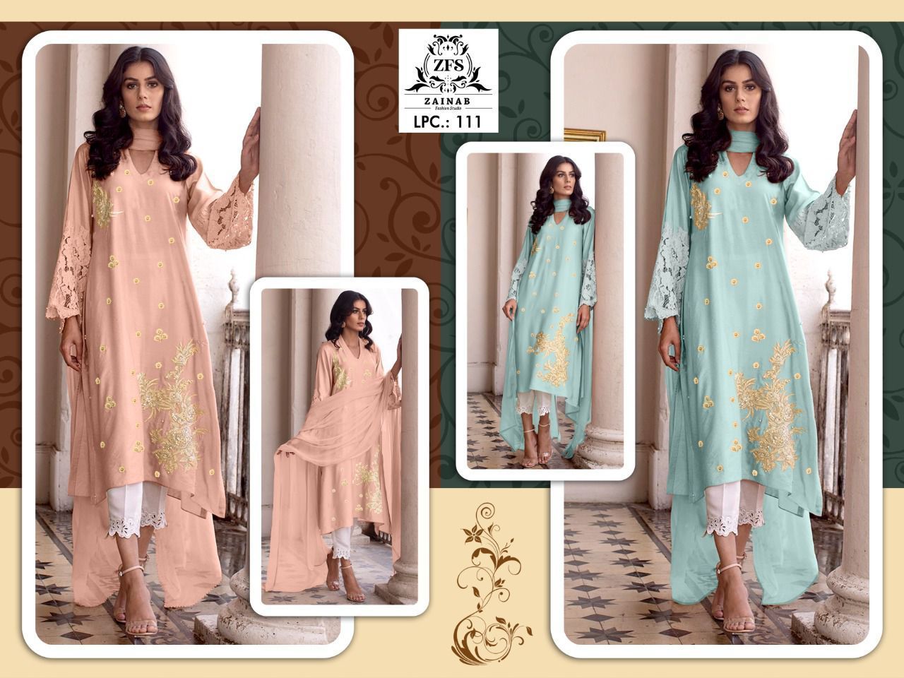 ZAINAB-FASHION-STUDIO-LPC-111-PAKISTANI-CLASSIC-KURTI-WITH-PANTS-WHOLESALE-2