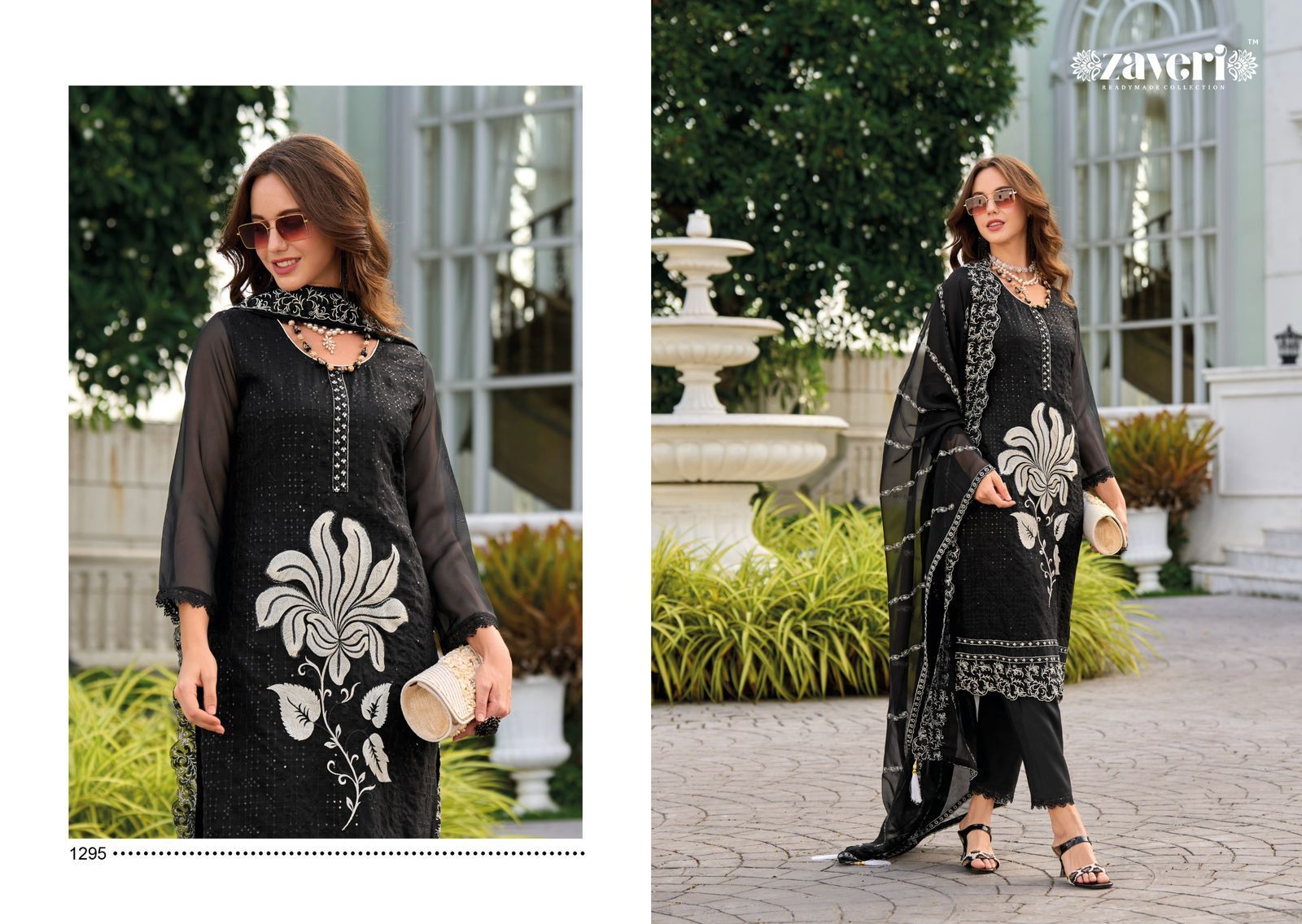 ZAVERI-BLACK-WHITE-ALMIRAH-ORGANZA-SUITS-WHOLESALE-1