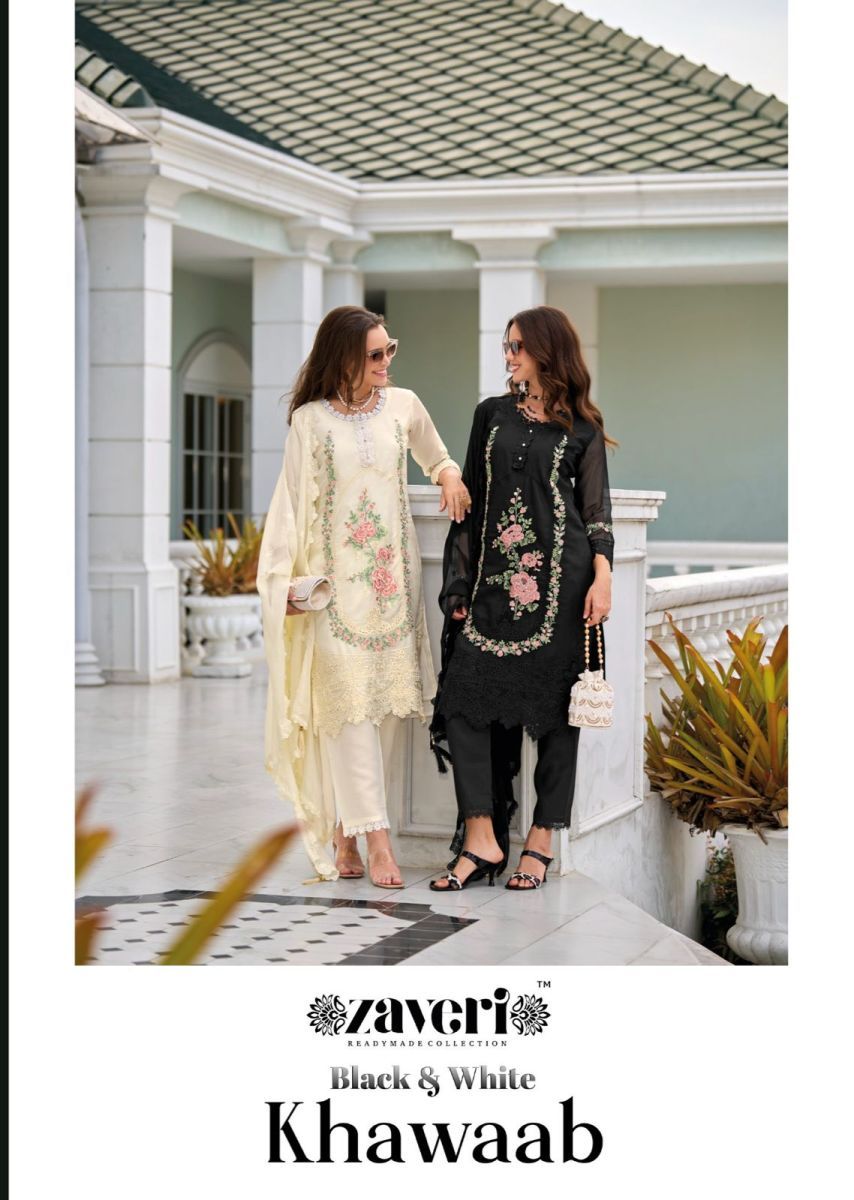 ZAVERI-BLACK-WHITE-KHAWAAB-READYMADE-KURTI-WHOLESALER-IN-SURAT-1