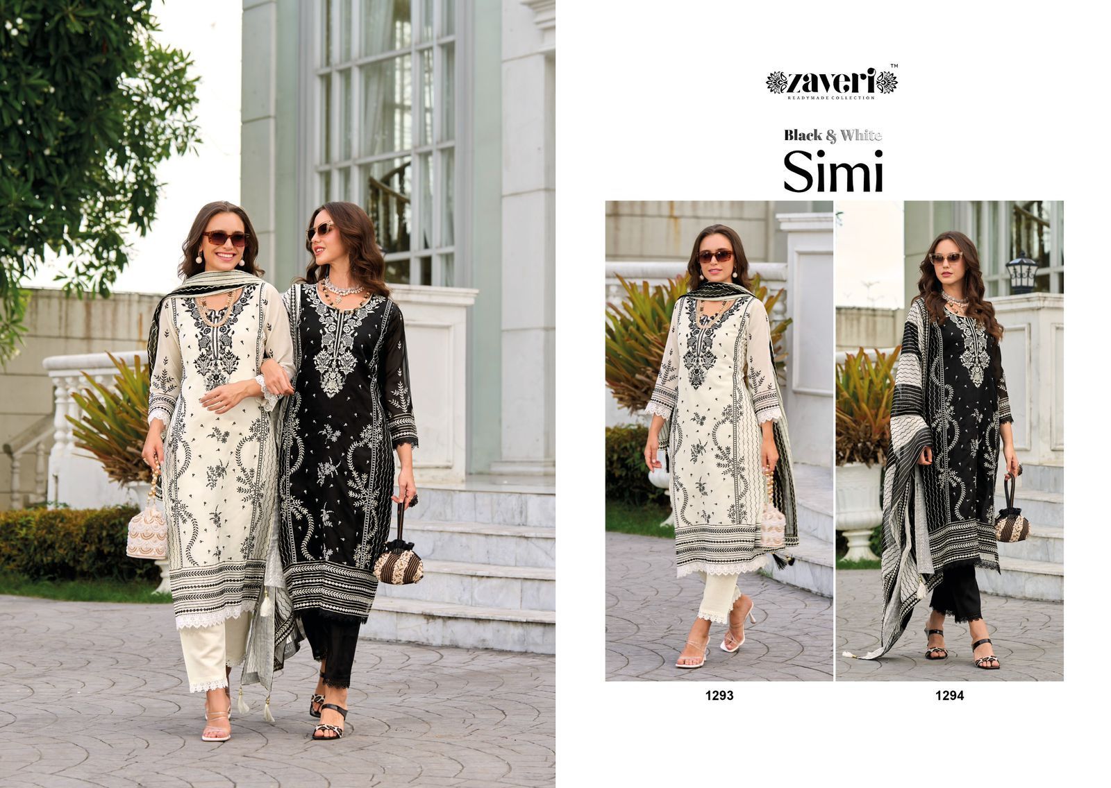 ZAVERI-BLACK-WHITE-SIMI-HEAVY-ORGANZA-READYMADE-KURTI-DISTRIBUTOR-IN-SURAT-1
