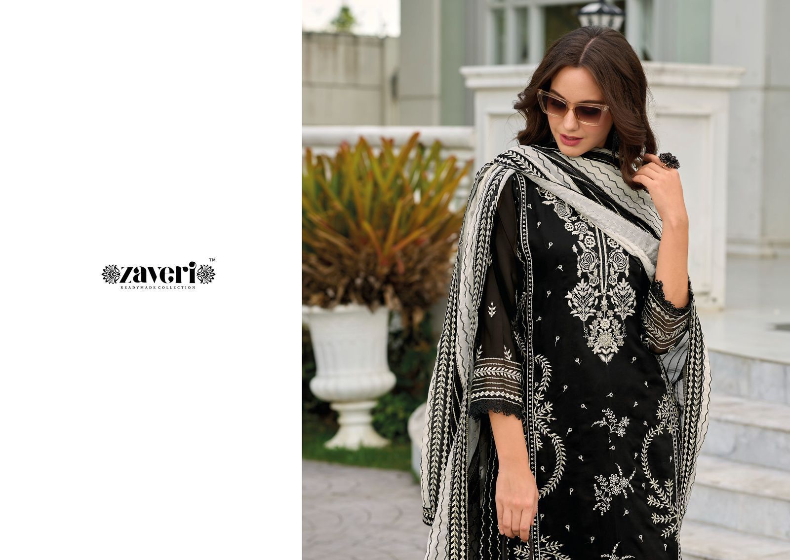 ZAVERI-BLACK-WHITE-SIMI-HEAVY-ORGANZA-READYMADE-KURTI-DISTRIBUTOR-IN-SURAT-3