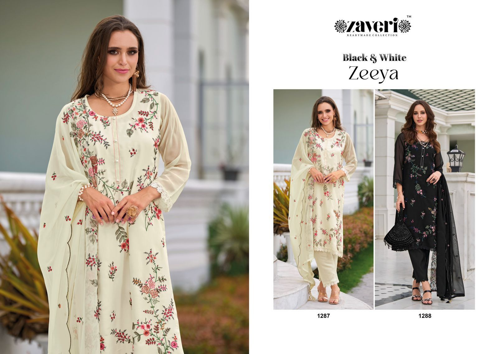 ZAVERI-BLACK-WHITE-ZEEYA-READYMADE-KURTI-CATALOGUE-WHOLESALER-IN-SURAT-1