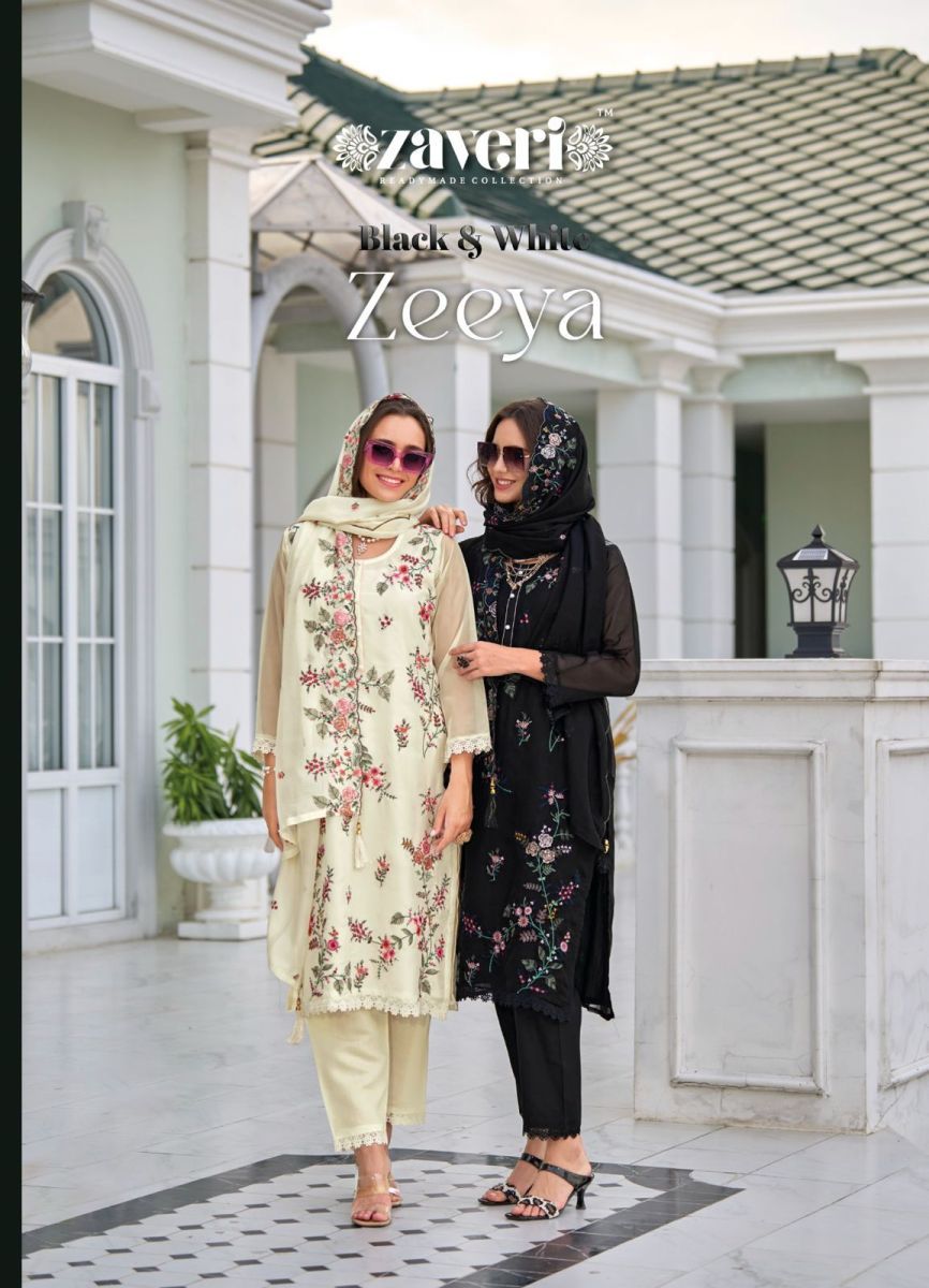 ZAVERI-BLACK-WHITE-ZEEYA-READYMADE-KURTI-CATALOGUE-WHOLESALER-IN-SURAT-2