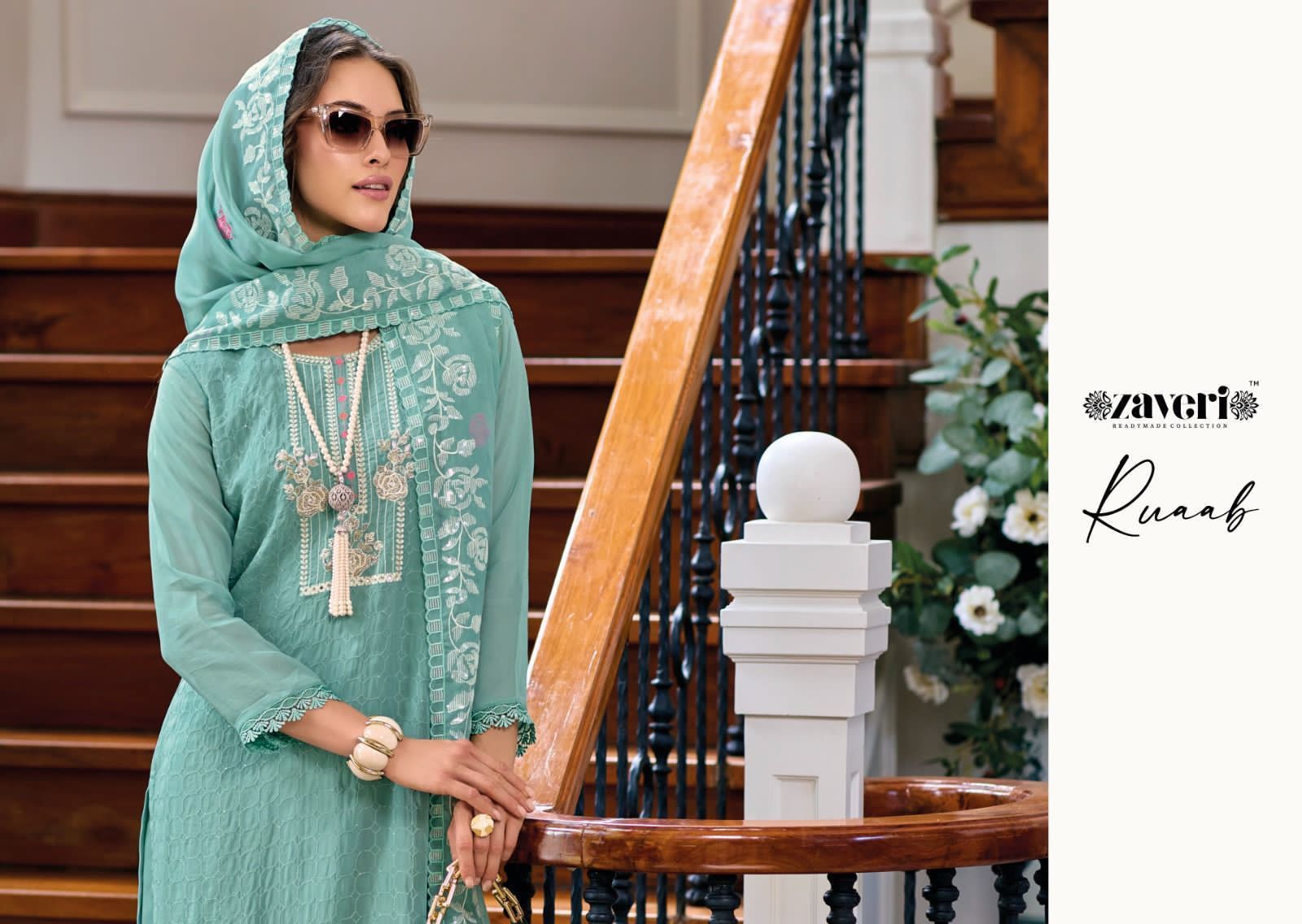 ZAVERI-RUAAB-ORGANZA-HANDWORK-KURTI-DISTRIBUTOR-SURAT-5