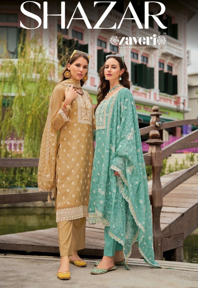 ZAVERI-SHAZAR-ORGANZA-EMBROIDERY-READYMADE-KURTI-WHOLESALER-IN-SURAT-1