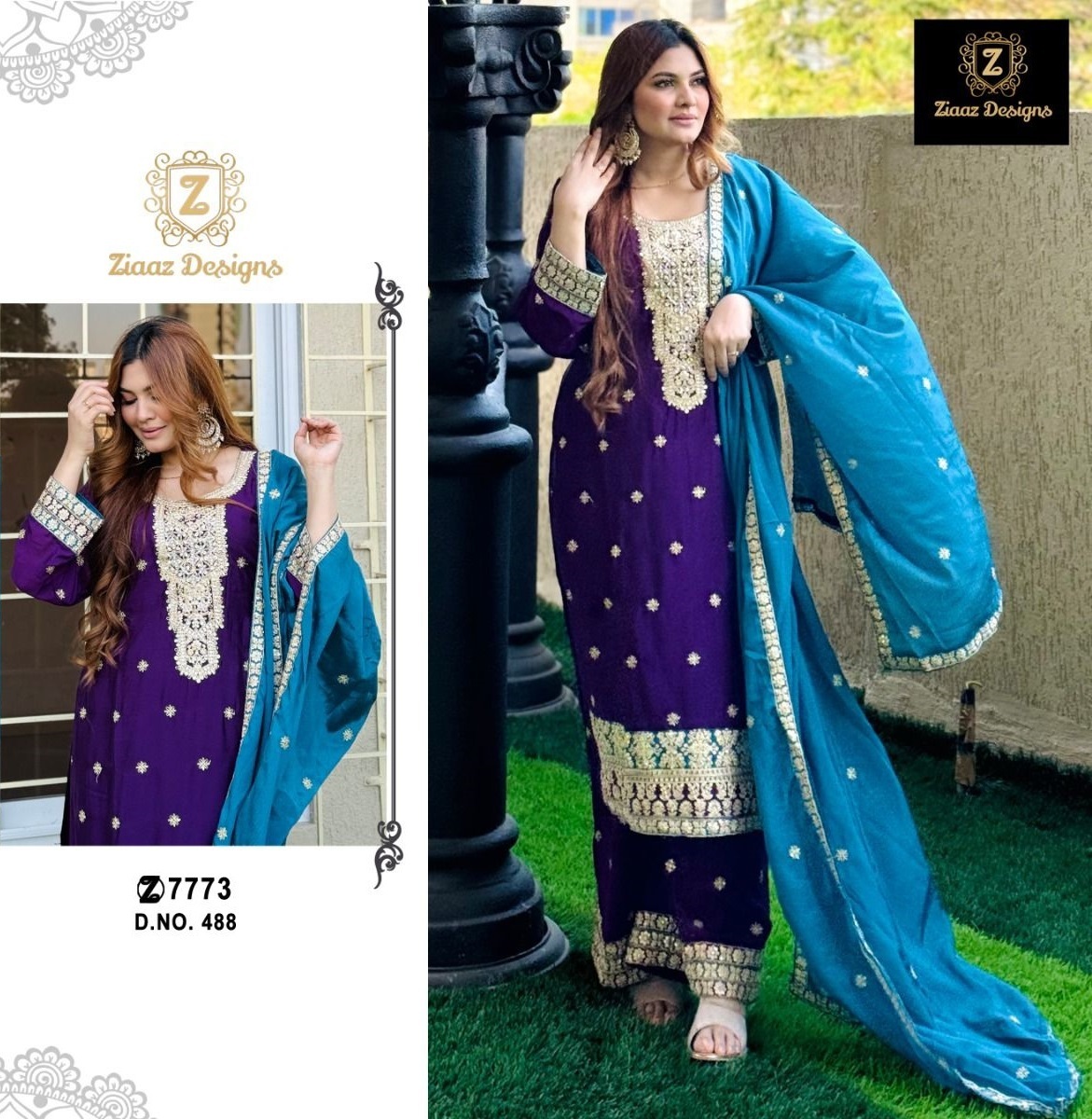 ZIAAZ-DESIGNS-488-PAKISTANI-SUITS-WHOLESALE-1