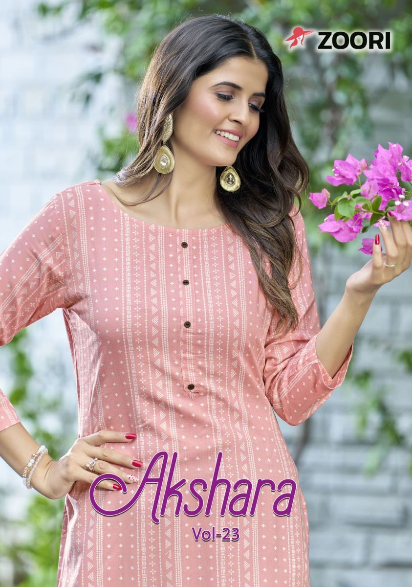 ZOORI-AKSHARA-VOL-23-RAYON-PRINT-KURTIS-MANIFACTURER-SURAT-1