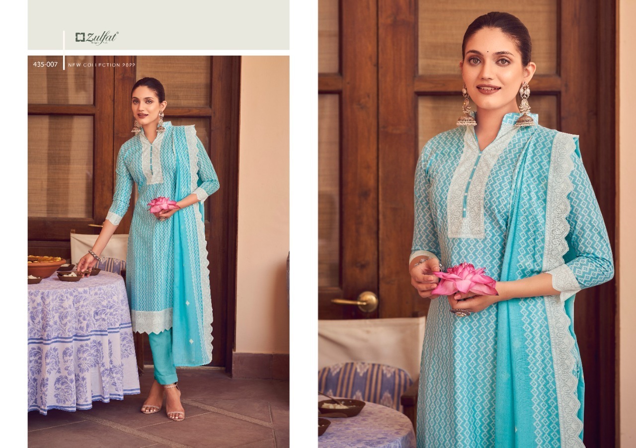 ZULFAT-DESIGNER-STUDIO-SAUMYA-435-SERIES-COTTON-SUITS-CATALOG-6