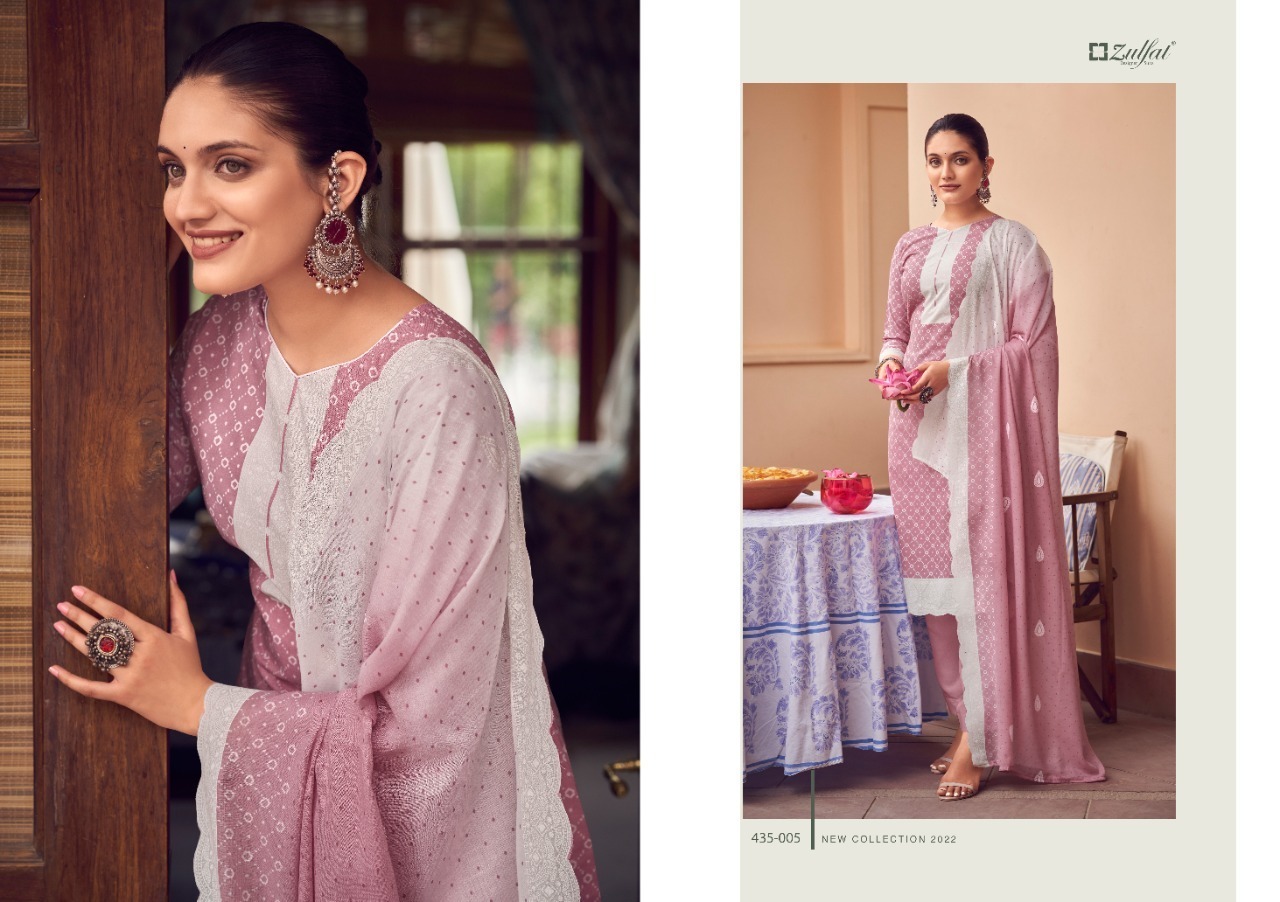 ZULFAT-DESIGNER-STUDIO-SAUMYA-435-SERIES-COTTON-SUITS-CATALOG-8