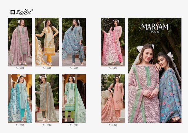 ZULFAT-MARYAM-VOL-3-PURE-COTTON-SUITS-11