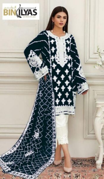 BIN ILYAS 7773 CAMBRIC COTTON 3 ATTRACTIVE COLOR SUITS WHOLESALER