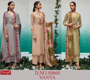 GANGA VANYA 668 HABUTAI SILK SALWAR KAMEEZ WHOLESALER