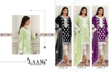 LAAM 7773 CAMBRIC COTTON SALWAR SUITS WHOLESALER
