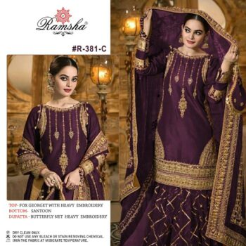 RAMSHA 381 NEW COLOR GEORGETTE SALWAR KAMEEZ WHOLESALER