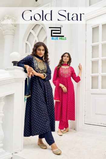 BLUE HILLS GOLD STAR KURTI WHOLESALER