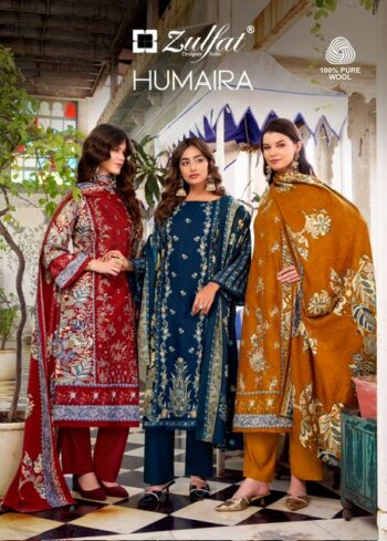 ZULFAT DESIGNER HUMAIRA PASHMINA SUITS