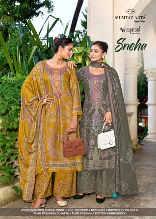 MUMTAZ ARTS SNEHA PASHMINA SUITS WHOLESALER