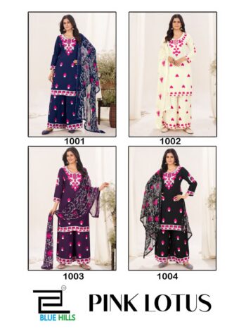BLUE HILLS PINK LOTUS READYMADE KURTIS