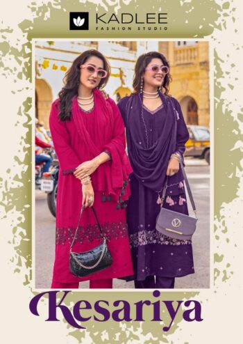 KADLEE KESARIYA READYMADE HANDWORK KURTIS
