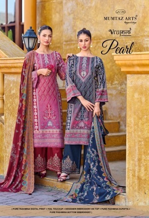 MUMTAZ ARTS VRAJKALA PEARL PASHMINA SUITS