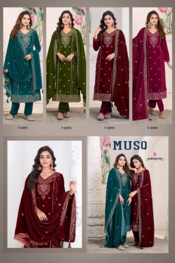 RANGOON MUSQ READYMADE VELVET KURTIS