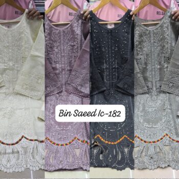 BIN SAEED IC-182 READYMADE LAWN SUITS