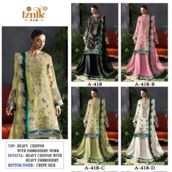 IZNIK 418 PAKISTANI SUITS WHOLESALER