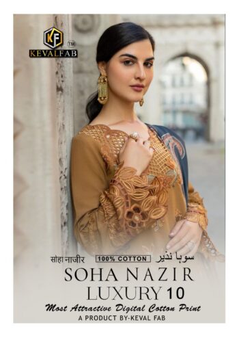 KEVAL FAB SOHA NAZIR VOL 10 LUXURY LAWN SUITS