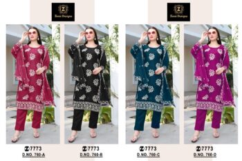 ZIAAZ DESIGNS 760 A TO 760 D PAKISTANI SUITS