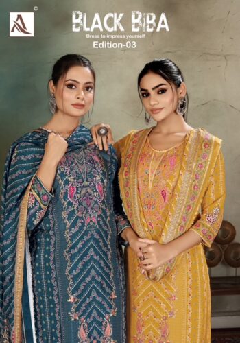 ALOK SUITS BLACK BIBA EDITION 3 SALWAR KAMEEZ