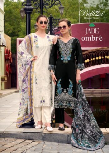 BELLIZA DESIGNER JADE OMBRE COTTON SUITS