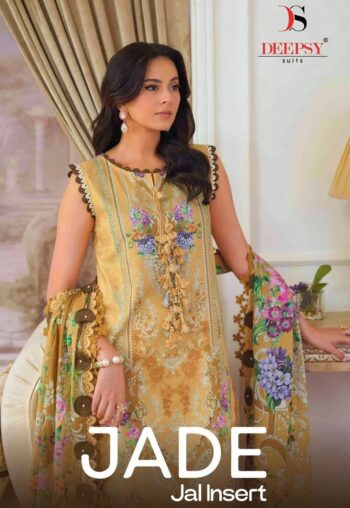 DEEPSY SUITS JADE JAL INSERT PATCH WORK COTTON SUIT