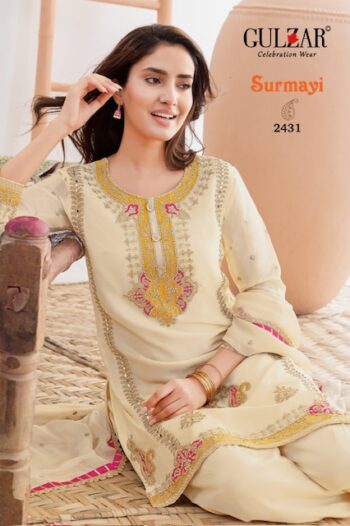 GULZAR SURMAYI CHINNON SALWAR KAMEEZ WHOLESALE