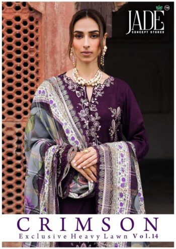 JADE CRIMSON VOL 14 KARACHI SUITS WHOLESALER