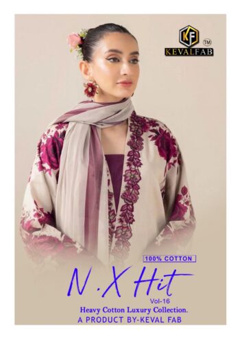 KEVAL FAB NX HIT VOL 16 KARACHI SUITS WHOLESALER