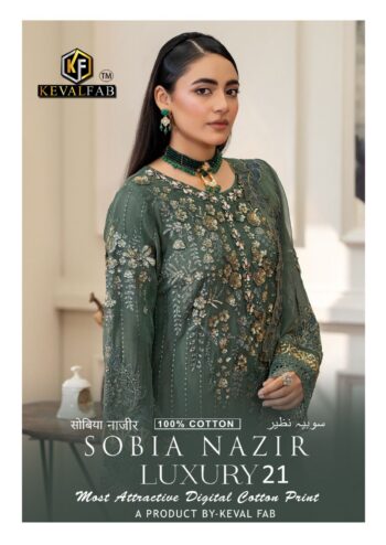 KEVAL FAB SOBIA NAZIR VOL 21 KARACHI SUITS WHOLESALE